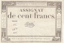 France 100 Francs - 18 Nivose An III - (07.01.1795) - Sign. Masse - Serial 859