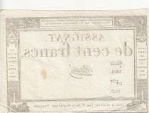 France 100 Francs - 18 Nivose An III - (07.01.1795) - Sign. Masse - Série 1009