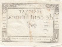 France 100 Francs - 18 Nivose An III - (07.01.1795) - Sign. Masse - Série 1703