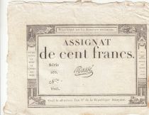 France 100 Francs - 18 Nivose An III - (07.01.1795) - Sign. Masse - Série859