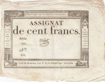 France 100 Francs - 18 Nivose An III - (07.01.1795) - Sign. Moret - Serial 425