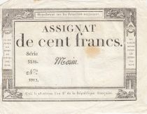 France 100 Francs - 18 Nivose An III - (07.01.1795) - Sign. Morin - Serial 3316