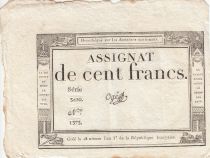 France 100 Francs - 18 Nivose An III - (07.01.1795) - Sign. Ogé - Serial 3420