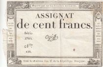 France 100 Francs - 18 Nivose An III - (07.01.1795) - Sign. Ogé - Serial 4175 2760