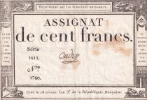 France 100 Francs - 18 Nivose An III - (07.01.1795) - Sign. Oudry - Serial 1611