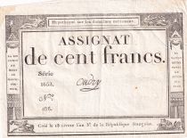 France 100 Francs - 18 Nivose An III - (07.01.1795) - Sign. Oudry - Serial 1652