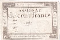 France 100 Francs - 18 Nivose An III - (07.01.1795) - Sign. Oudry - Serial 798