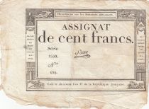 France 100 Francs - 18 Nivose An III - (07.01.1795) - Sign. Saxy - Serial 1350