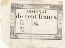 France 100 Francs - 18 Nivose An III - (07.01.1795) - Sign. Saxy - Serial 3420