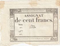 France 100 Francs - 18 Nivose An III - (07.01.1795) - Sign. Saxy - Serial 461