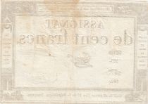 France 100 Francs - 18 Nivose An III - (07.01.1795) - Sign. Taizy - Série 591