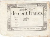 France 100 Francs - 18 Nivose An III - (07.01.1795) - Sign. Tuet - Serial 1609