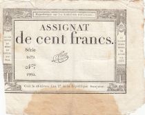 France 100 Francs - 18 Nivose An III - (07.01.1795) - Sign. Tuet - Serial 1879