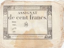 France 100 Francs - 18 Nivose An III - (07.01.1795) - Sign. Vial - Serial 3887