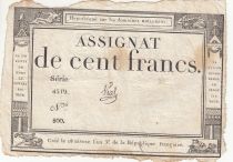 France 100 Francs - 18 Nivose An III - (07.01.1795) - Sign. Vial - Serial 4519