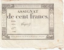 France 100 Francs - 18 Nivose An III - (07.01.1795) - Sign. Vorgier - Serial 3420