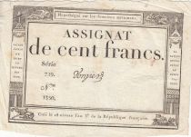 France 100 Francs - 18 Nivose An III - (07.01.1795) - Sign. Vorgier - Serial 729