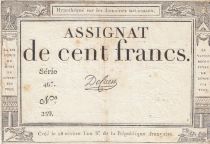 France 100 francs - 18 Nivose An III - 1794 - Sign. De Caen - Serial 467