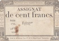 France 100 francs - 18 Nivose An III - 1794 - Sign. Dehogues - Serial 1746