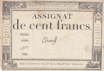 France 100 francs - 18 Nivose An III - 1794 - Sign. Edouard - Serial 4109