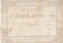 France 100 francs - 18 Nivose An III - 1794 - Sign. Edouard - Serial 4109