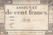 France 100 francs - 18 Nivose An III - 1794 - Sign. Farcy - Serial 2598