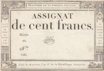 France 100 francs - 18 Nivose An III - 1794 - Sign. Gibier - Serial 40