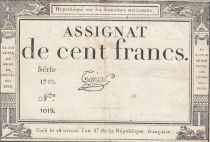 France 100 francs - 18 Nivose An III - 1794 - Sign. Taizy - Serial 1719