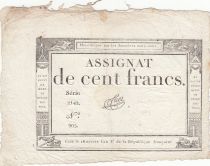 France 100 francs - 18 Nivose An III - 1794 - Sign. Tuet - Serial 2142