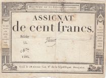 France 100 francs - 18 Nivose An III - 1794 - Sign. Vienoz - Série 33