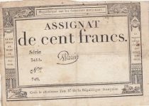 France 100 francs - 18 Nivose An III - 1794 - Sign. Warin - Serial 3412