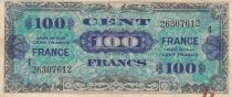 France 100 Francs - Allied Military Currency - 1944 - Serial 4 - P.123