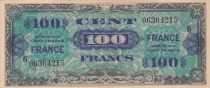 France 100 Francs - Allied Military Currency - 1944 - Serial 6 - Num 6364215