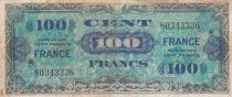 France 100 Francs - Allied Military Currency - 1944 - Serial 8 - Num 80343336