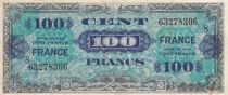 France 100 Francs - Allied Military Currency - 1944 - Serial 8 - P.123