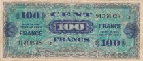 France 100 Francs - Allied Military Currency - 1944 - Serial Small 2 - Num 91360938