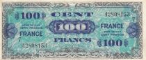 France 100 Francs - Allied Military Currency - 1945 - Serial 7 - P.123