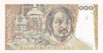 France 100 Francs - Balzac 1980 - Proof recto verso with watermark, signature, serie - Echantillon - P.UNC