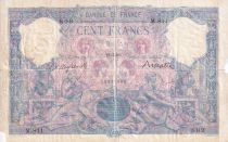 France 100 Francs - Blue and pink - 1890 - Serial M.811 - VG - P.65