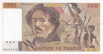 France 100 Francs - Delacroix - 1990 - Serial G.135