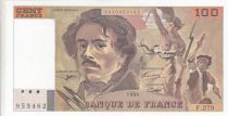 France 100 Francs - Delacroix - 1991 - Serial F.278