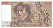 France 100 Francs - Delacroix - 1991 - Serial H.287