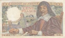 France 100 Francs - Descartes - 15-05-1942 - Serial T.21