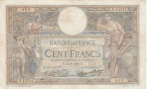 France 100 francs - Luc Olivier Merson - Grands Cartouches - 24-09-1926 - Série N.15521