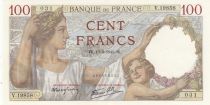 France 100 Francs - Sully - 13-03-1941 - Serial V.19858