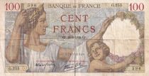 France 100 Francs - Sully - 22-06-1939 - Serial G.255 - P.94