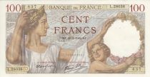 France 100 Francs - Sully - 29-01-1942 - Serial L.28038