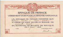 France 100 Francs - Versement d\'or pour la défense nationale - 02-02-1915 - VF+