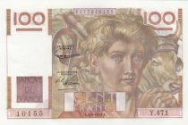 France 100 Francs - Young  Farmer - 04-09-1952 - Serial Y.471