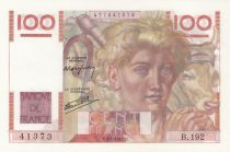 France 100 Francs - Young farmer - 09-01-1947 - Serial B.192